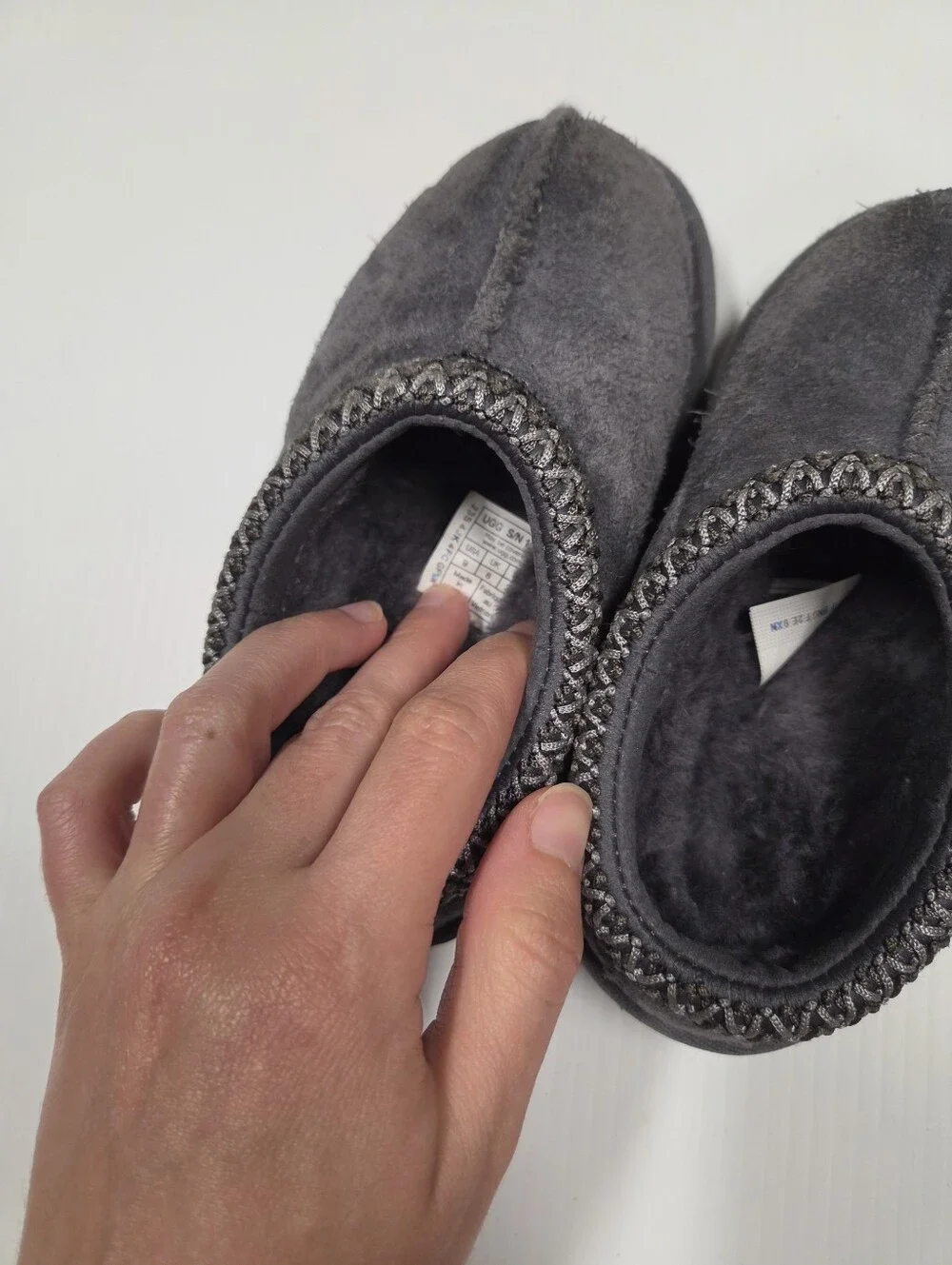 UGG Kids Tasman II Charcoal Grey Suede Slippers Size 9 T Toddler